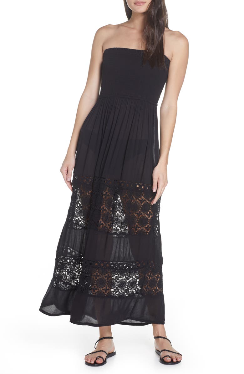 Chelsea28 Farrah Smocked Cover-Up Maxi Dress, Main, color, 