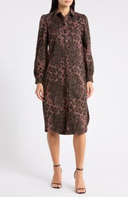 AREA STARS Marlowe Long Sleeve Shirtdress