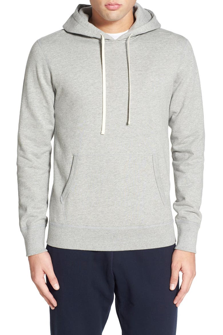 Midweight Terry Pullover Hoodie, Main, color, HEATHER GREY