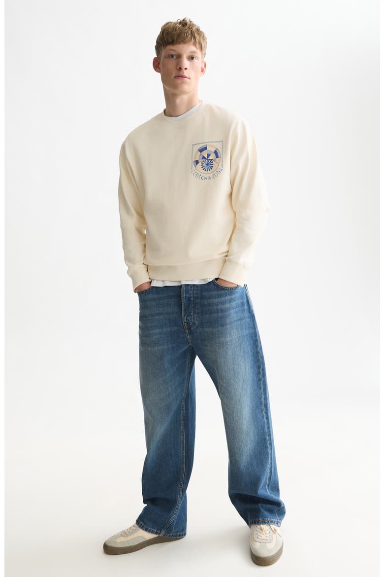 Graphic Crewneck Sweatshirt, Alternate, color, EGGNOG