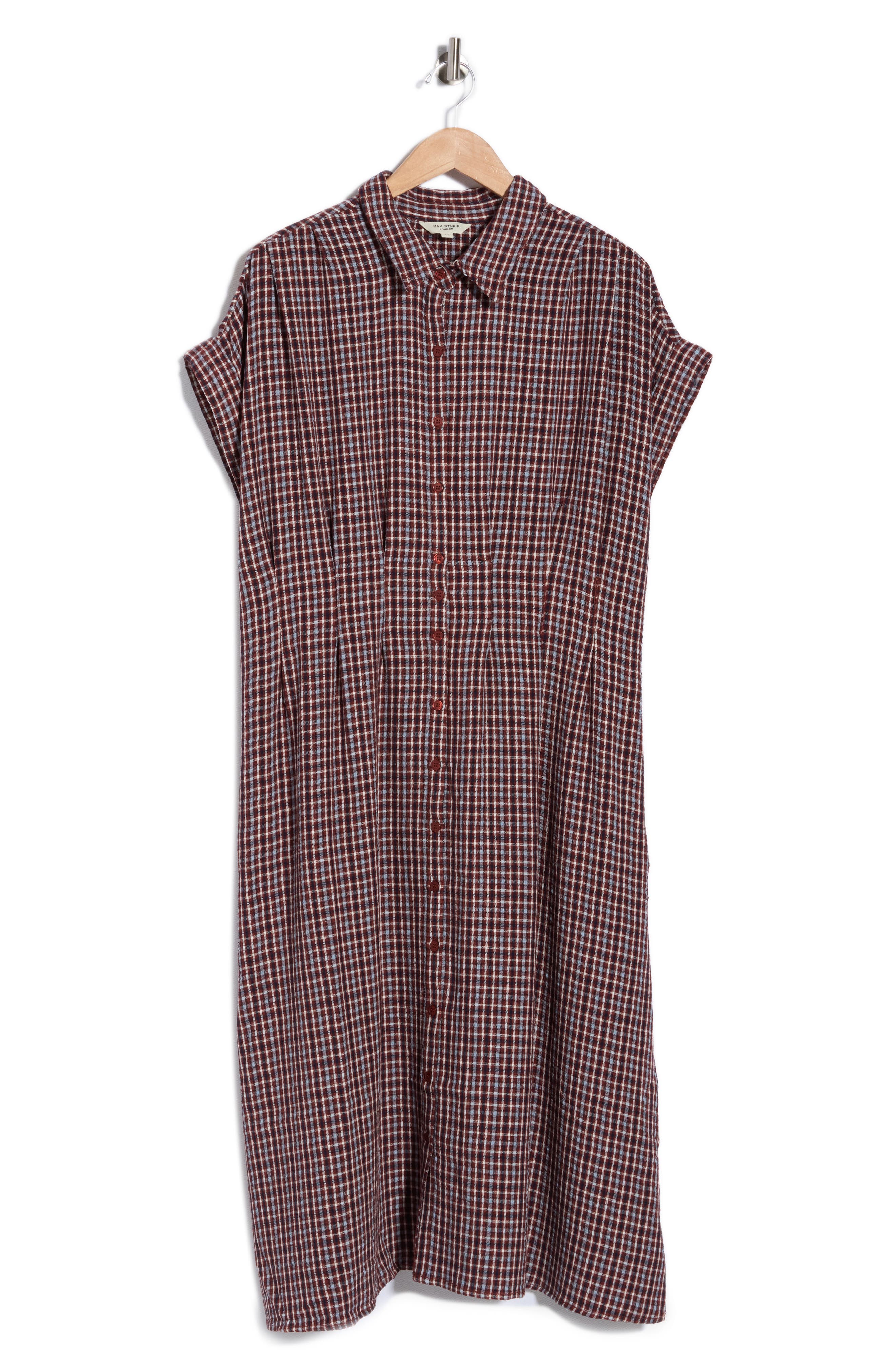 Pintuck Maxi Shirtdress