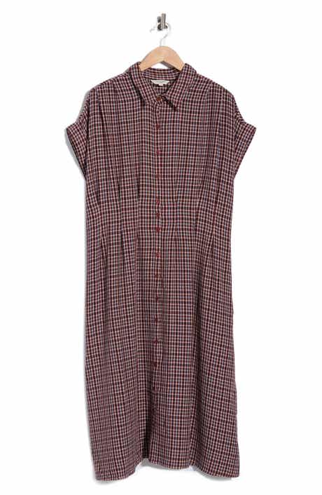 Pintuck Maxi Shirtdress