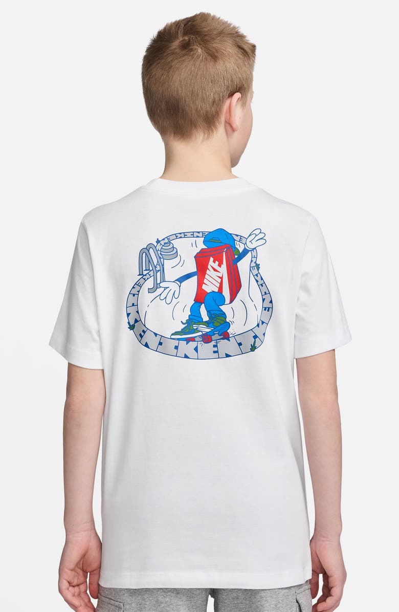 Nike Kids' Skater Boxy Graphic T-Shirt, Alternate, color, White
