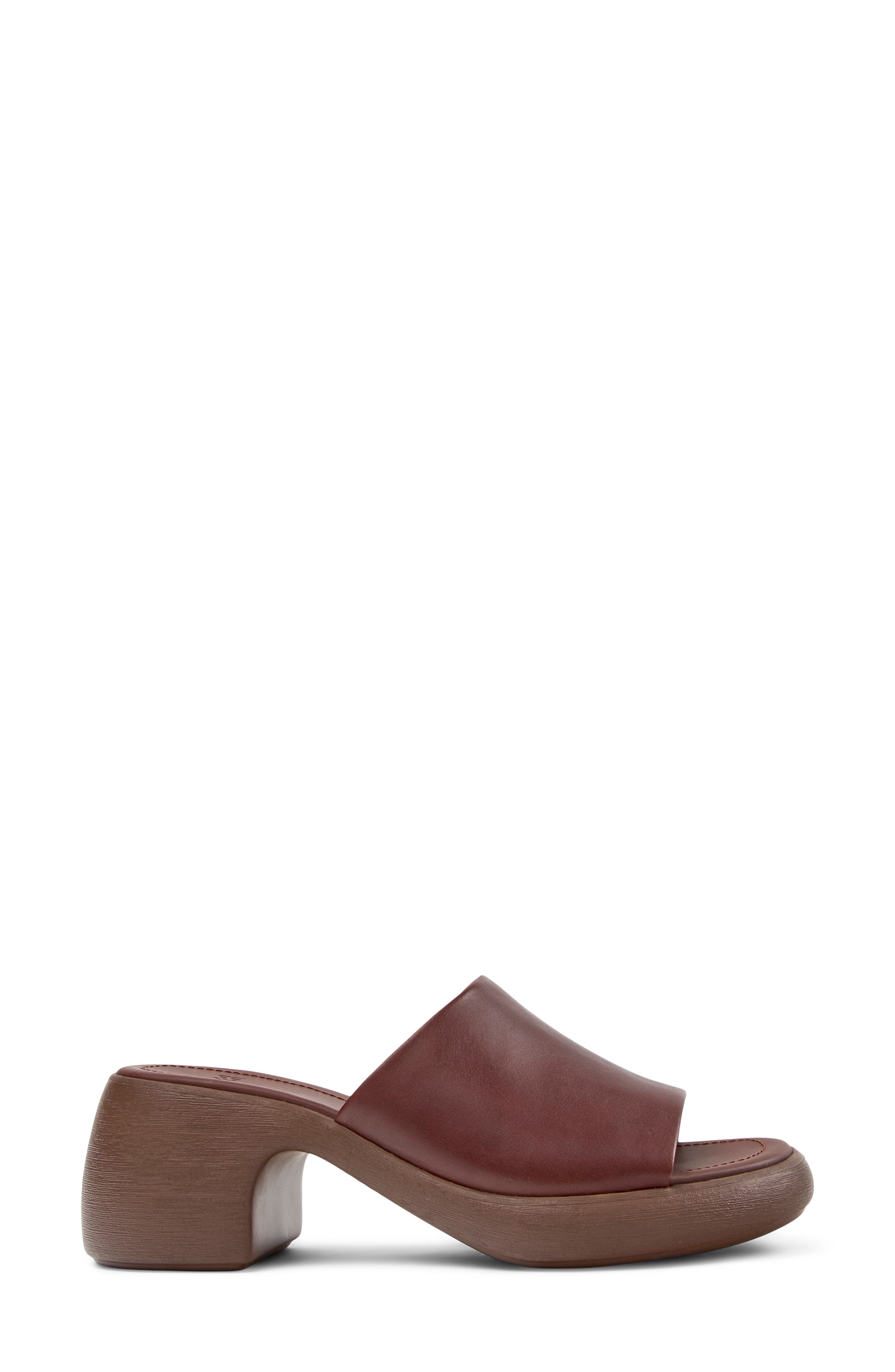 Camper Thelma Platform Slide Sandal, Alternate, color, Medium Brown