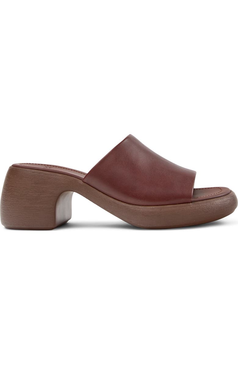 Camper Thelma Platform Slide Sandal, Alternate, color, Medium Brown