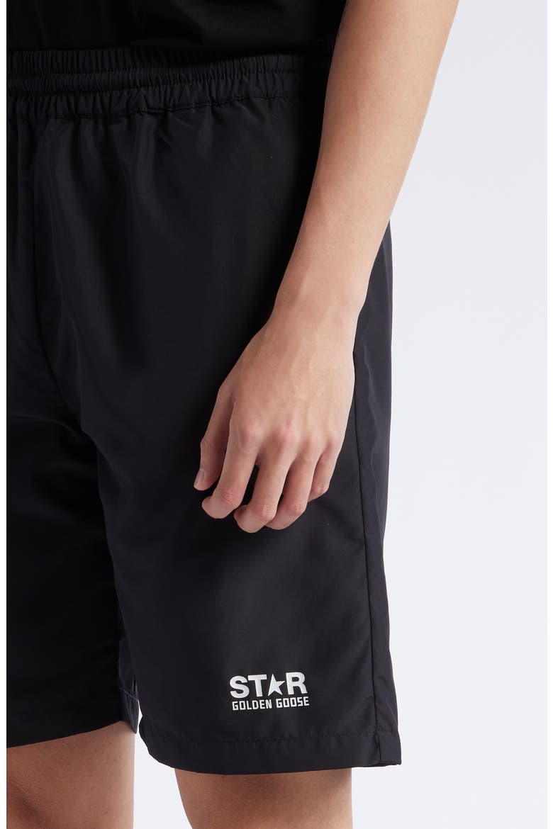 Diego Star Logo Wide Leg Shorts, Alternate, color, BLACK