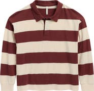 Rylee + Cru Kids' Striped Long Sleeve Rugby Polo