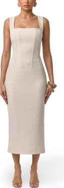 Naked Wardrobe Suiting Midi Dress