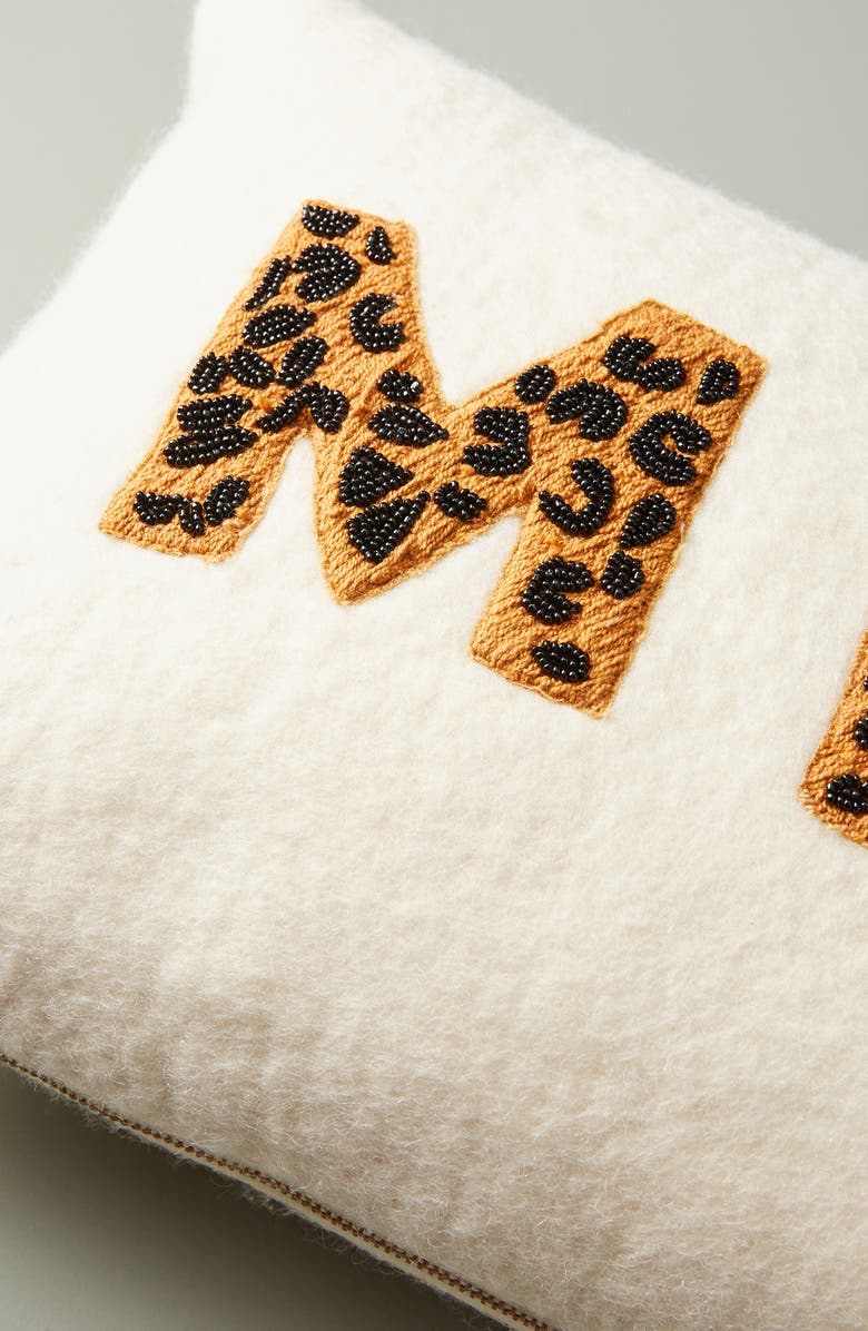 Anthropologie Home Luann Merci Beaded Wool Accent Pillow, Alternate, color, 