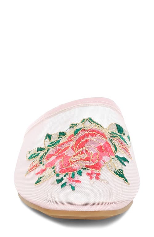 London Rag Shara Embroidered Mesh Mule In White