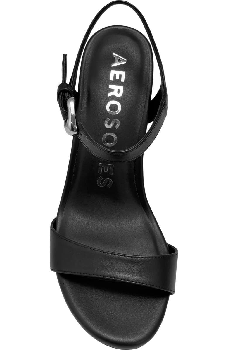 Aerosoles Divia Ankle Strap Sandal, Alternate, color, Black Fx Nappa