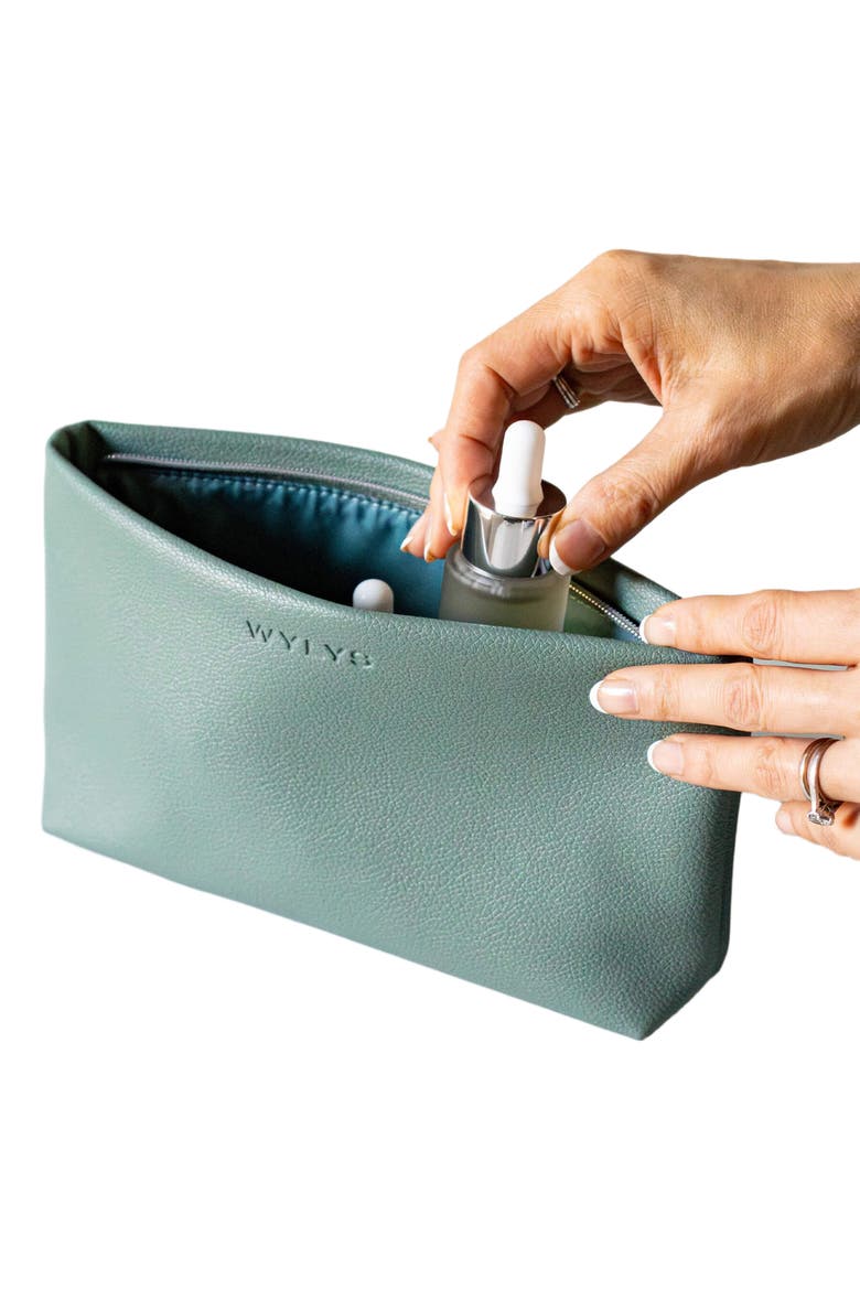 Double Rose Luminizer & Sage Verte Makeup Bag, Alternate, color, None