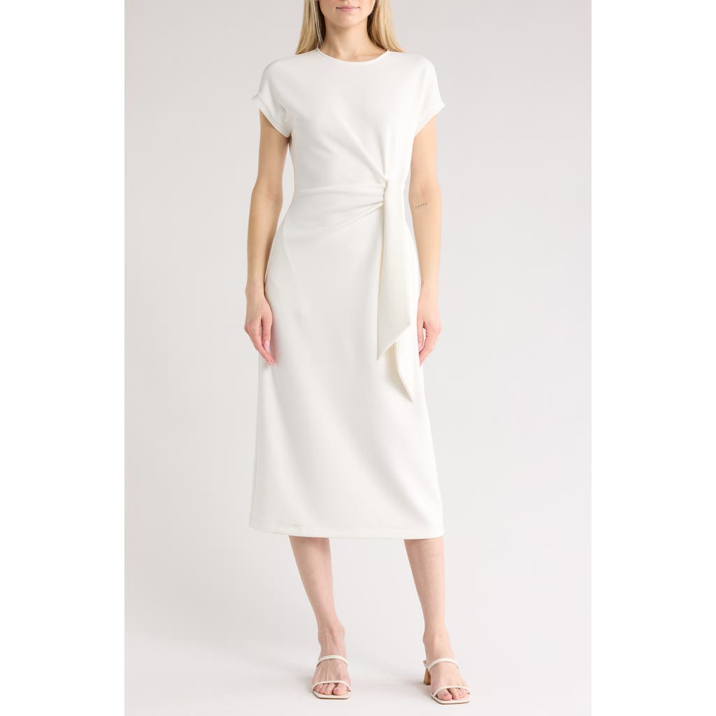 NORDSTROM NORDSTROM TIE WAIST MIDI DRESS