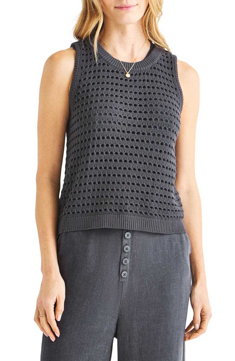 Splendid Asher Open Knit Sleeveless Top, Main, color, 