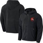 NFL X DARIUS RUCKER Men's NFL x Darius Rucker Collection by Fanatics Black Cleveland Browns Sherpa Full-Zip Hoodie