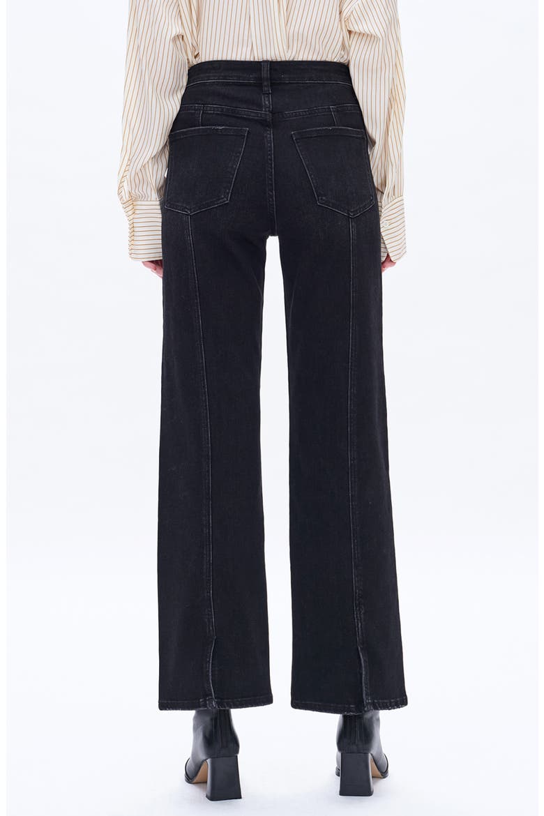 Seamed High Waist Wide Leg Jeans, Alternate, color, BLACK/ BLACK