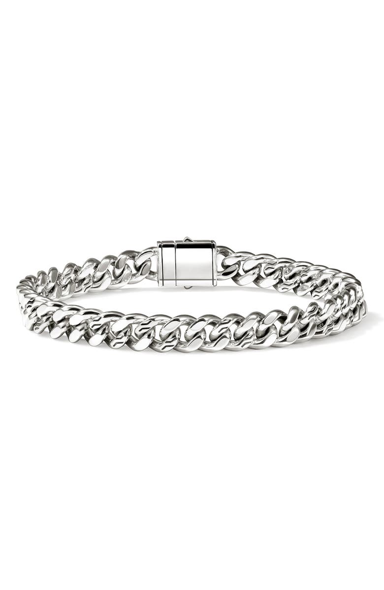 John Hardy Curb Chain Bracelet, 7mm, Main, color, Sterling Silver