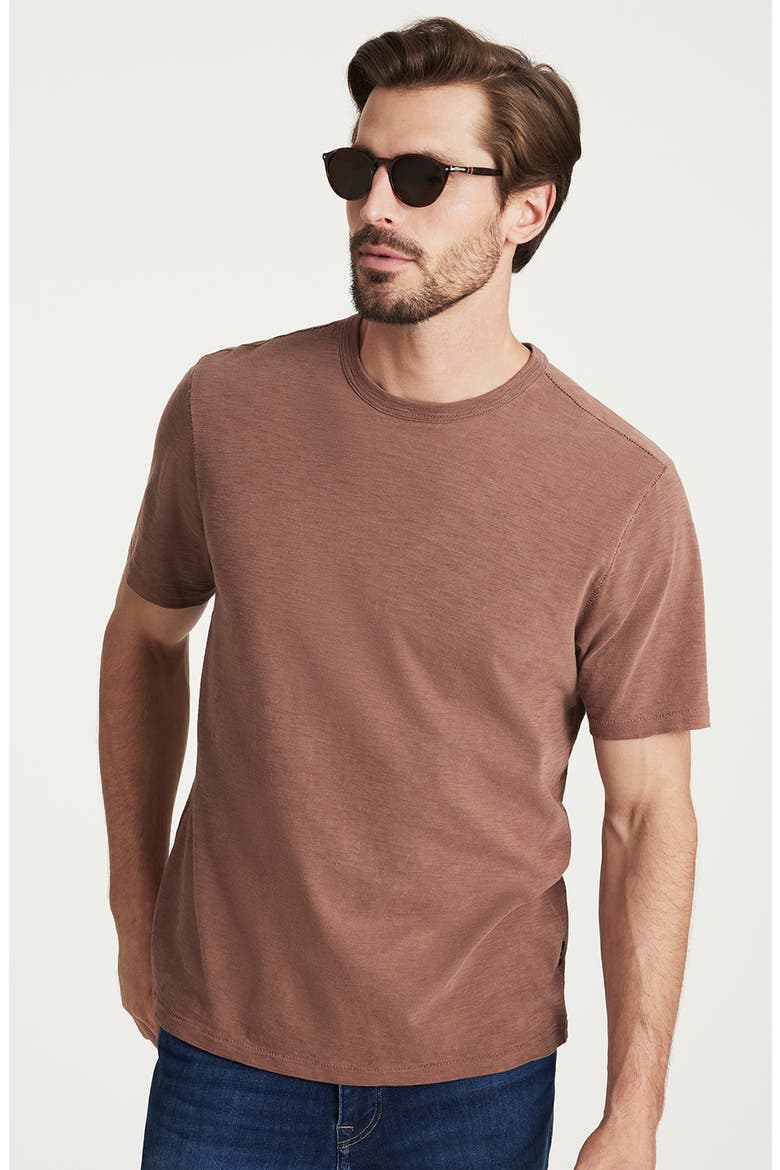 Slub Cotton Crewneck T-Shirt, Alternate, color, CAPPUCCINO