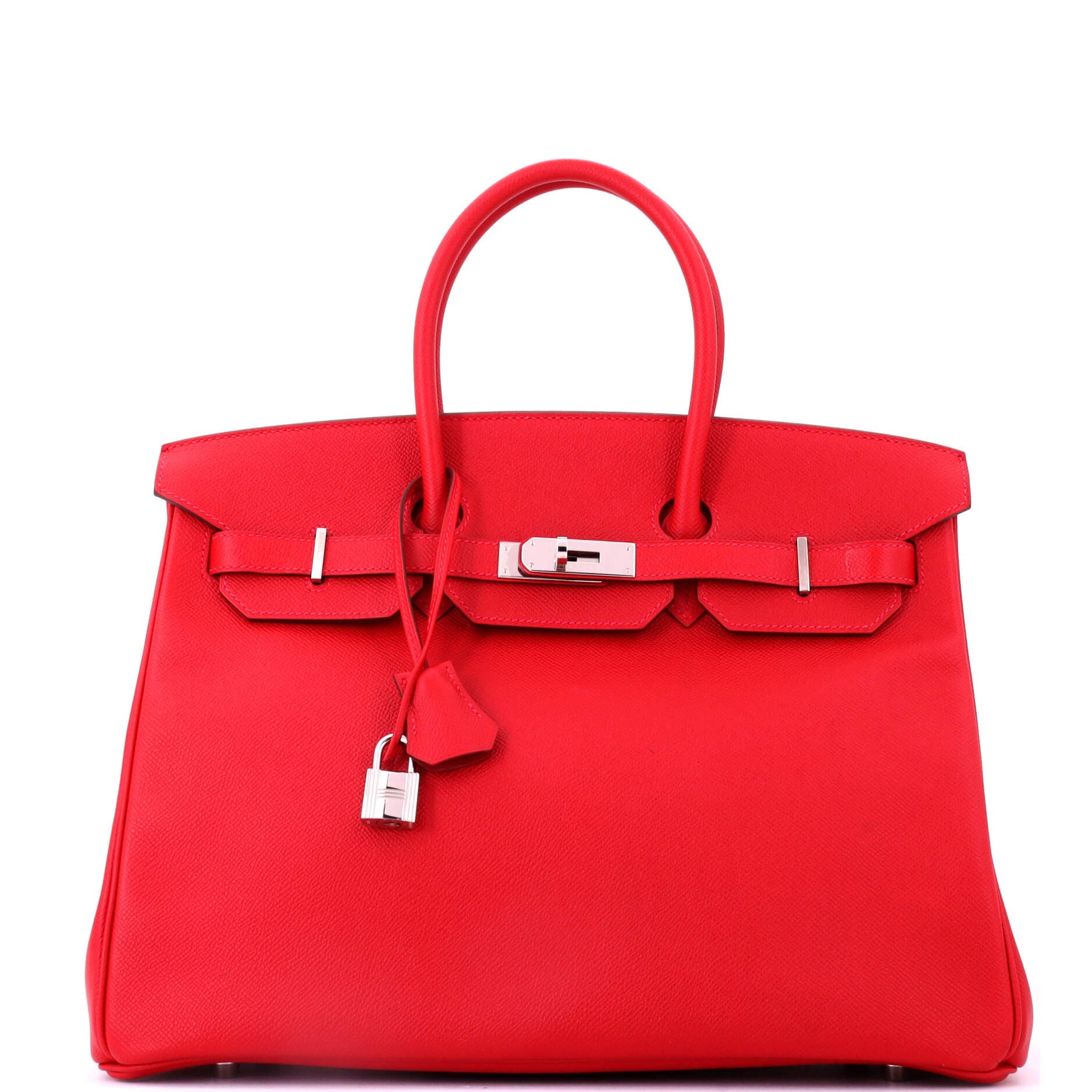 Birkin Handbag Red Epsom with Palladium Hardware 35, Main, color, Rouge Casaque