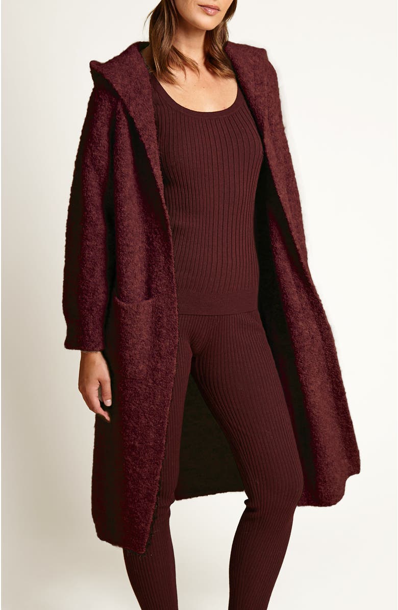 oyun Hooded Duster, Alternate, color, Dark Sepia