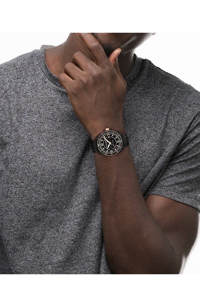 COACH Charter Leather Strap Watch, 44.5mm, Alternate, color, 