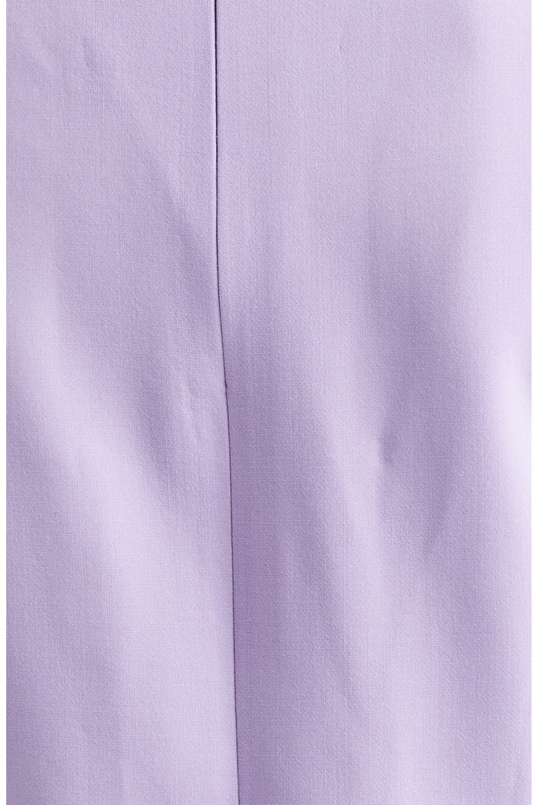 Asymmetric Drape Long Sleeve Stretch Crepe Dress, Alternate, color, PANSY