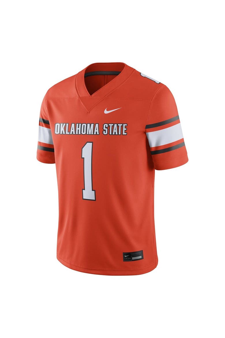 Men's Nike #1 Orange Oklahoma State Cowboys Game Jersey, Alternate, color, Orange