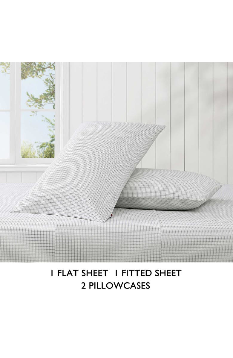 Tommy Hilfiger New England Plaid Cotton Percale Sheet Set, Alternate, color, Beige