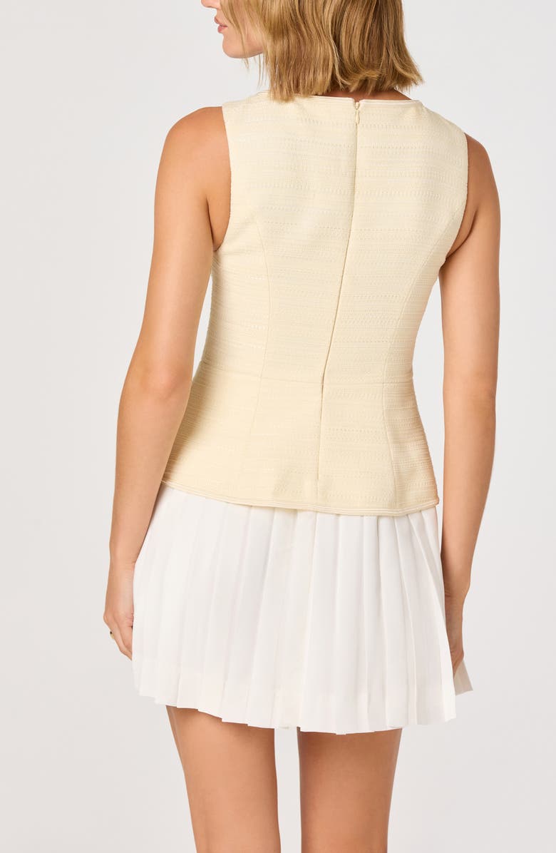 ASTR the Label Sheridan Sleeveless Minidress, Alternate, color, Light Yellow White
