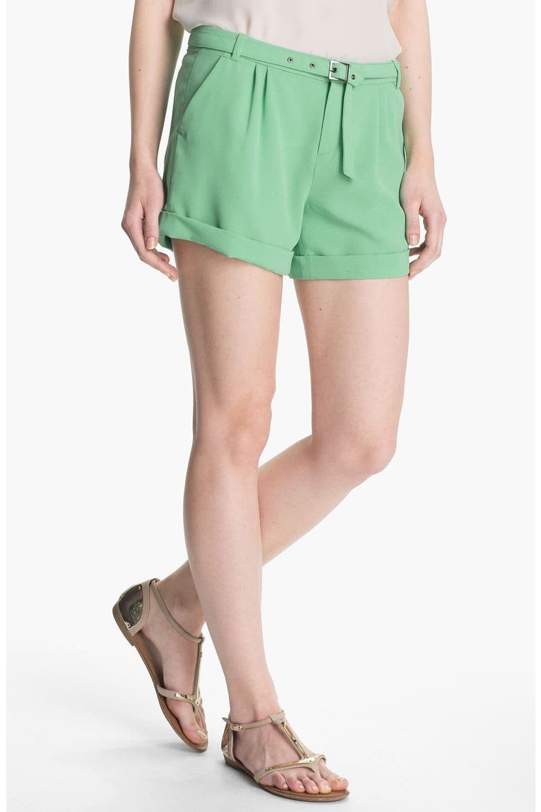 'Concetta' Belted Cuff Shorts, Main, color, JULEP