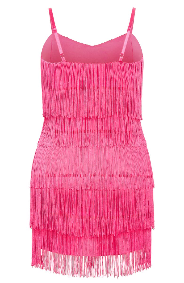 City Chic Jazlyn Tiered Minidress, Alternate, color, Pink