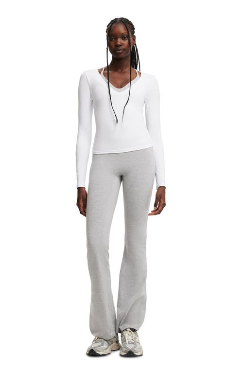 Cotton On Body Active Ultra Soft Plunge Front Long Sleeve In White