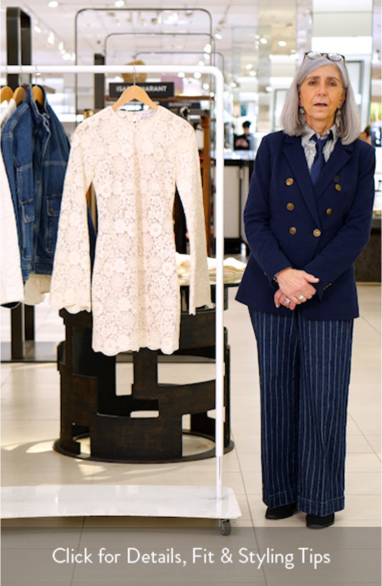 Teresia Long Sleeve Lace Minidress, sales video thumbnail