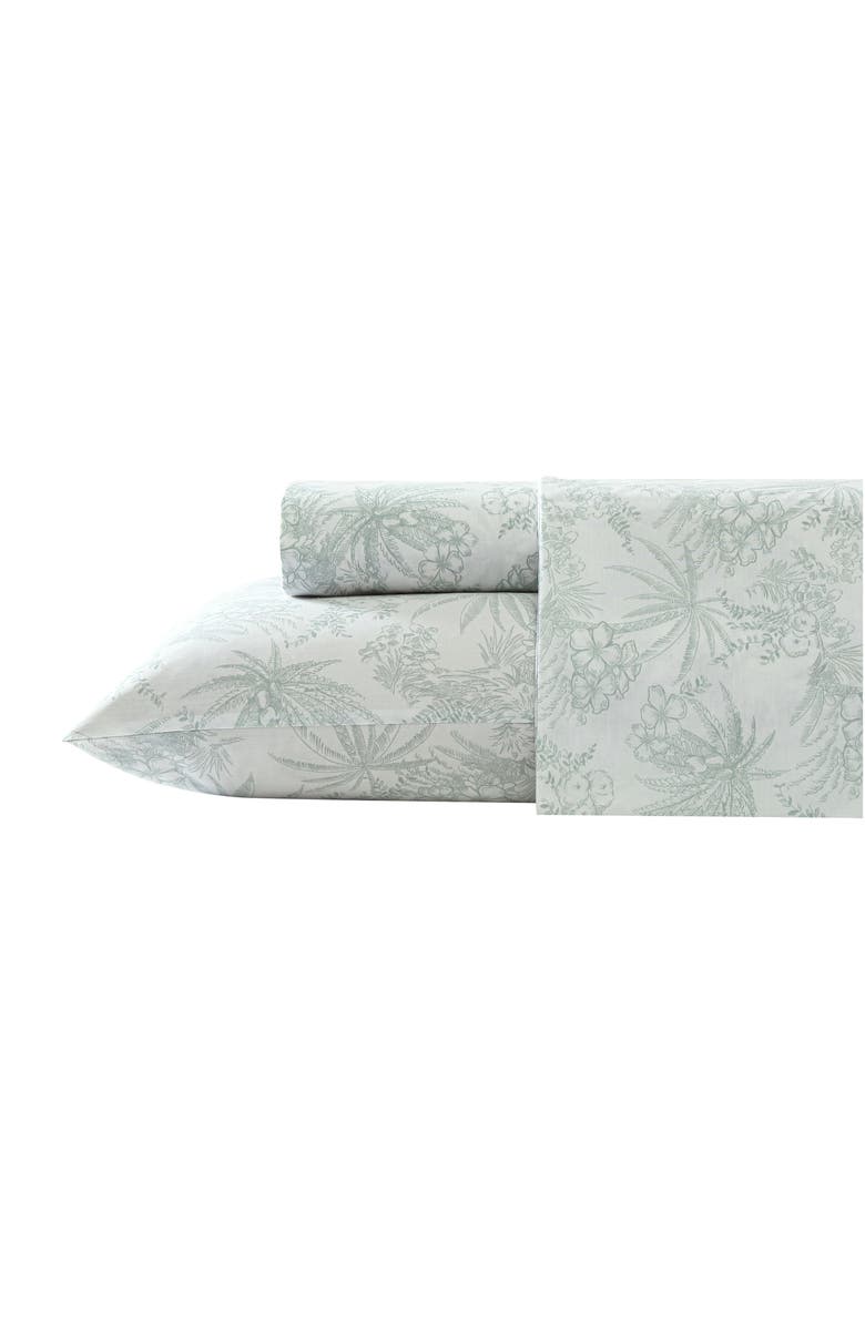 Tommy Bahama Pen & Ink Palm Sheet Set, Main, color, Green