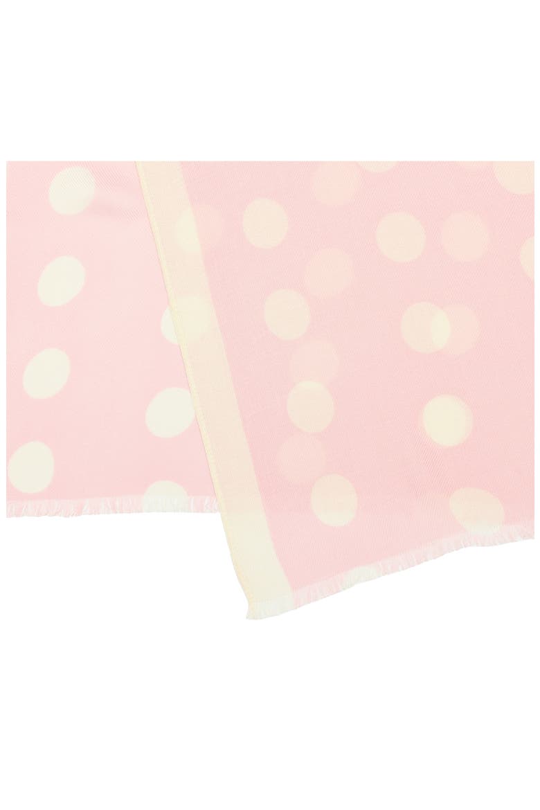 dots & bubbles oblong scarf, Alternate, color, CREAM/PINK LUPINE