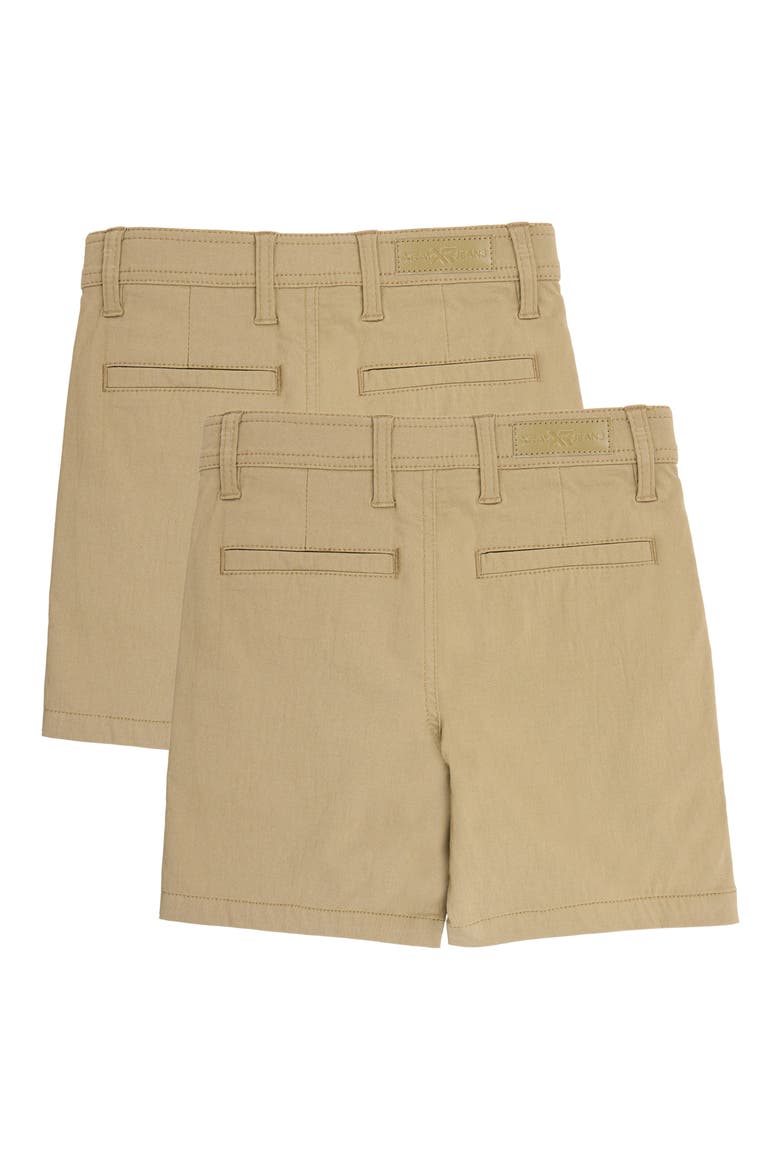 Kids' 2-Pack Flex Shorts, Alternate, color, DARK KHAKI/ DARK KHAKI