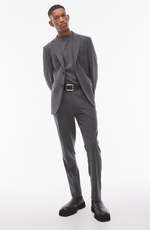 Shop Topman Slim Fit Felted Wool Blend Sport Coat In Charcoal