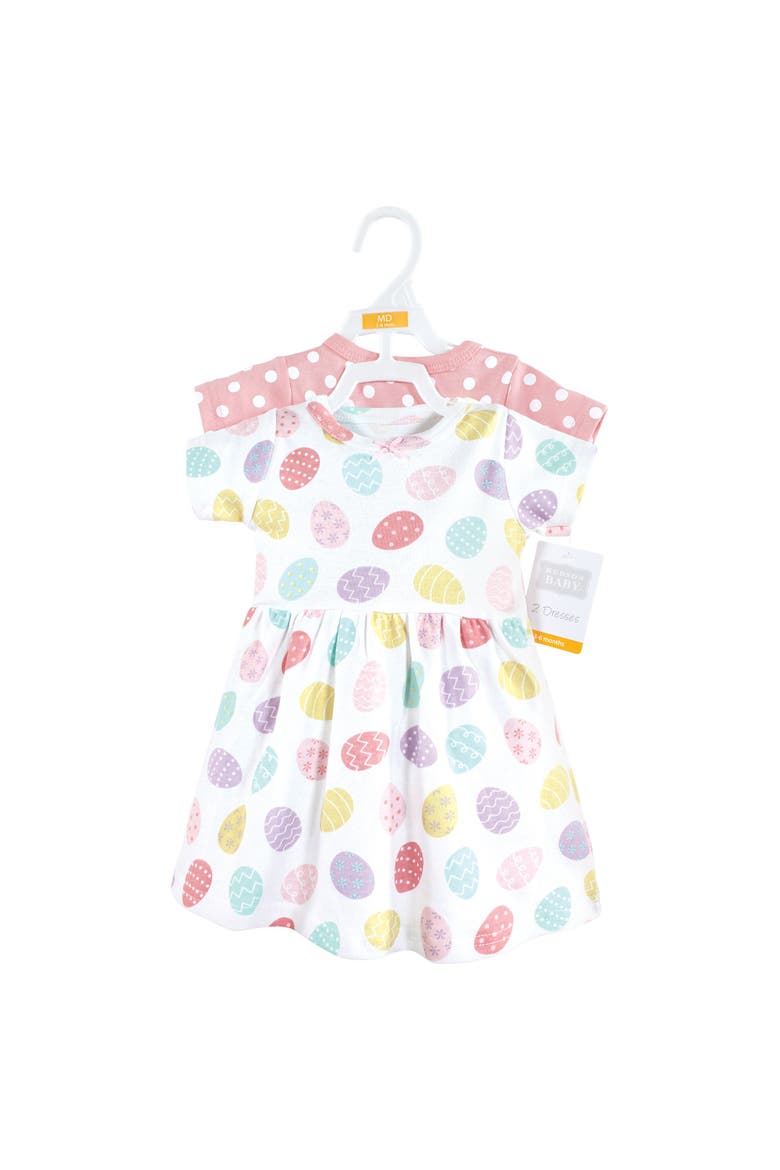 Cozy Stylish Baby Dress 2Pk, Alternate, color, Easter Eggs