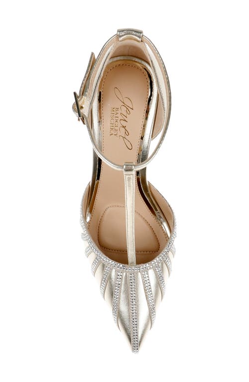 Jewel Badgley Mischka Faithlyn T-strap Pointed Toe Pump