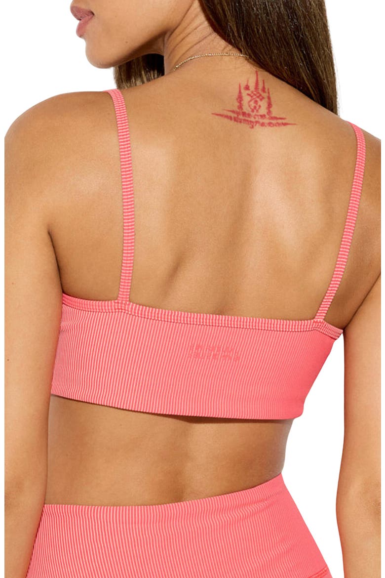 Etos Rib Crop Sports Bra, Alternate, color, SUNSET RED