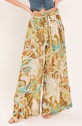 FLYING TOMATO Print Wide Leg Pants