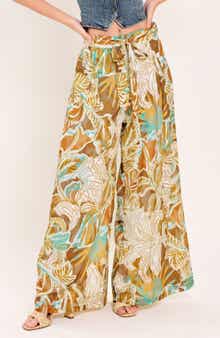 Print Wide Leg Pants