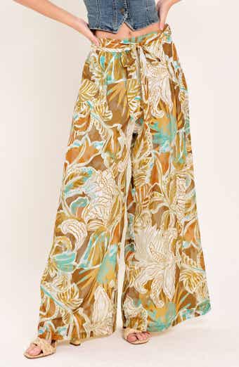 Print Wide Leg Pants