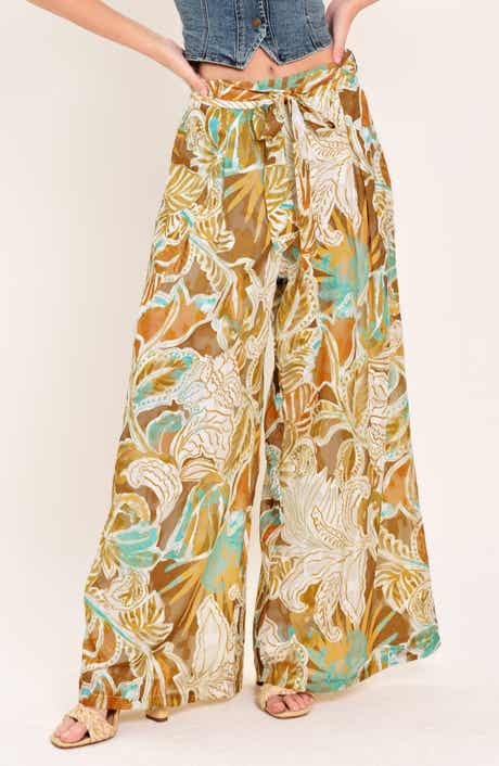 Print Wide Leg Pants
