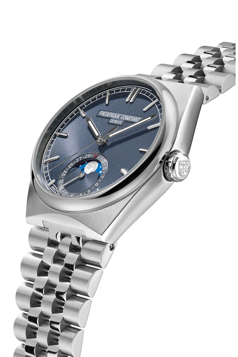 Classics Moonphase Date Automatic Bracelet Watch, 39mm, Alternate, color, SILVER-TONE
