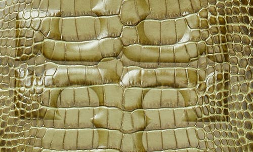 Tory Burch Ella Chain Croc Zip Tote Bag In Green