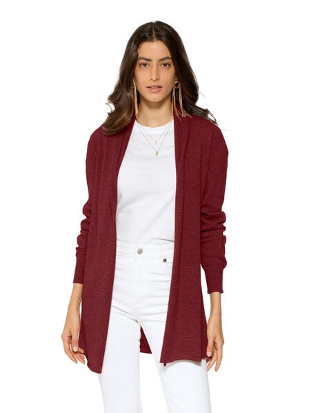 Long Open Front Pure Cashmere Cardigan