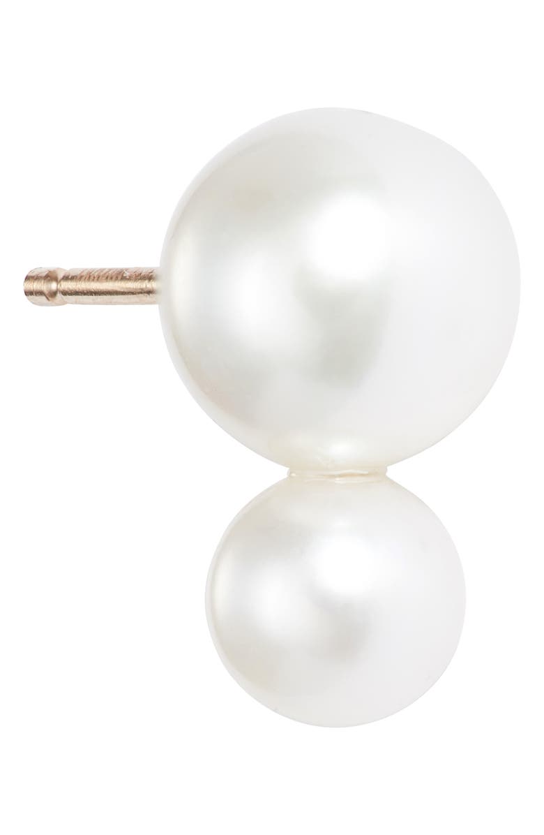 Mizuki Double Pearl Stud Earrings, Alternate, color, 