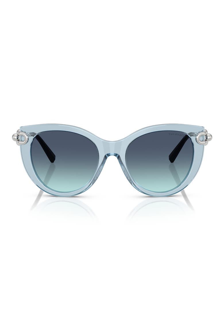 53mm Gradient Butterfly Sunglasses, Main, color, CRYSTAL TANZANITE / AZURE BLUE