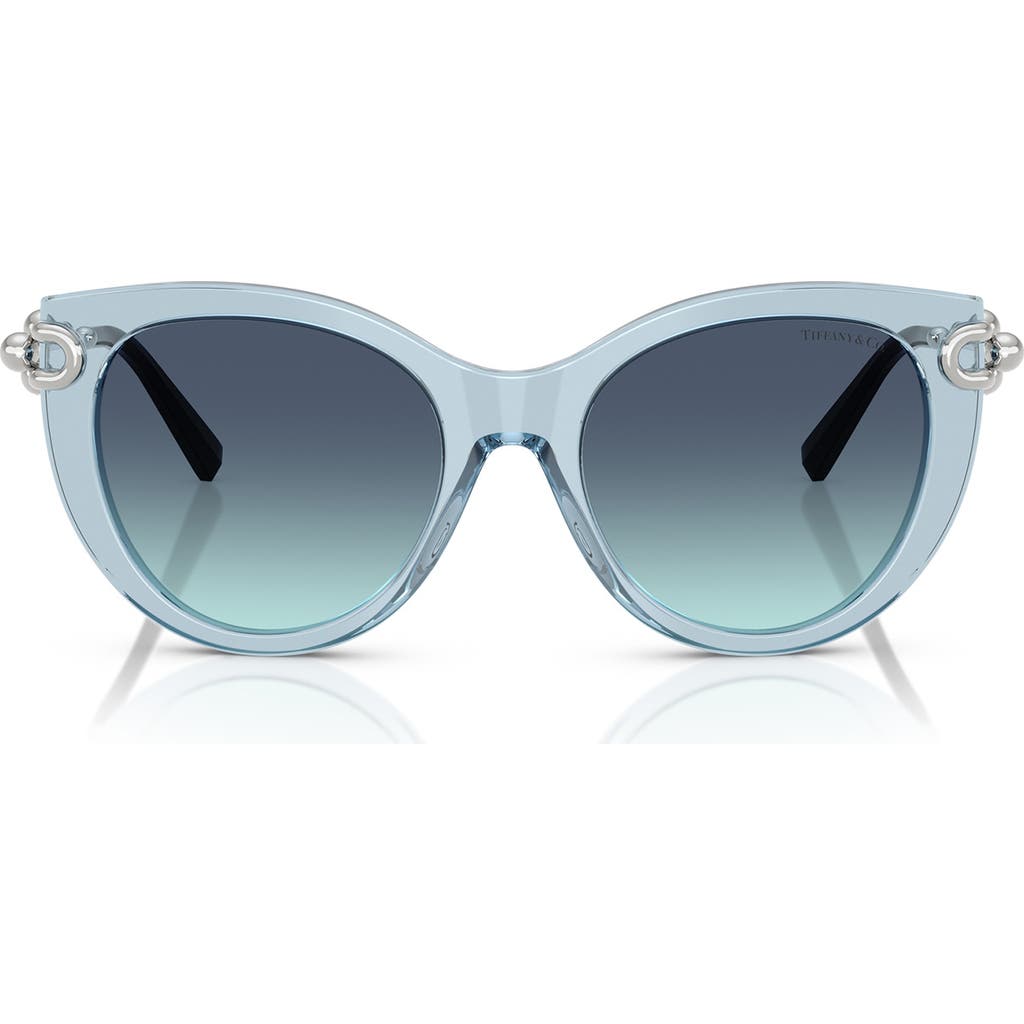 Tiffany & Co . 53mm Gradient Butterfly Sunglasses In Blue